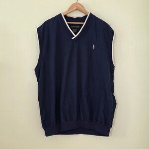 Austin Golf Mens Vest XL Navy V Neck Wind Resistant Ligthweight Tour Collection